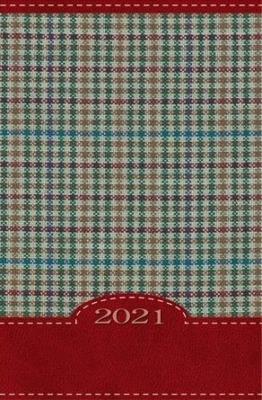 Opakowanie Terminarz 2021 B7 Mały Kolorowy Kratka czerwona