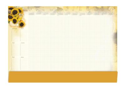Opakowanie Terminarz Planer 2021 A2 z listwą MiP Słoneczniki