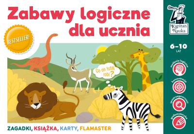 Zabawy logiczne dla ucznia. Autor: Natalia Minge, Krzysztof Minge, Monika Sobkowiak. SmakLiter.pl Okładka książki Zabawy logiczne dla ucznia