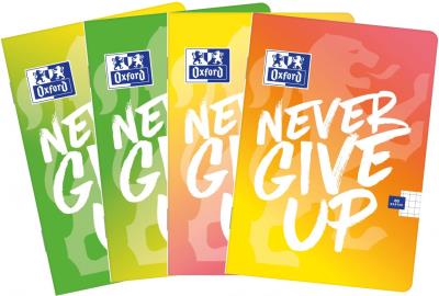 Opakowanie Zeszyt A4/60K kratka Never Give Up (5szt) OXFORD