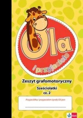 Okładka książki Żyrafa Ola. Zeszyt grafomotoryczny 6-latki cz.2