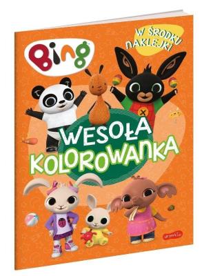 Bing. Wesoła kolorowanka z naklejkami. Autor: Ted Dewan. SmakLiter.pl Okładka książki Bing. Wesoła kolorowanka z naklejkami