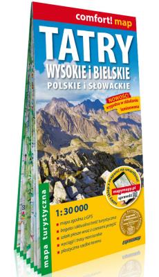Comfort!map Tatry Wys i Biel, Pol i Sł w.2020. Autor:   Praca zbiorowa. SmakLiter.pl Okładka książki Comfort!map Tatry Wys i Biel, Pol i Sł w.2020