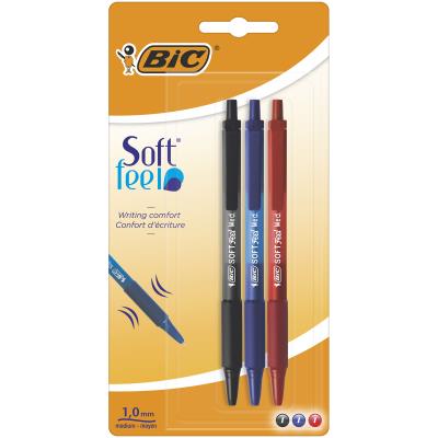 Opakowanie Długopis BIC Soft Feel mix AST blister 3szt