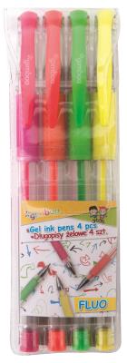Długopis Gimboo żelowy Fluo 4 kolory. Wydawca: Gimboo. SmakLiter.pl Opakowanie Długopis Gimboo żelowy Fluo 4 kolory