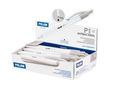 Opakowanie Długopis P1 Antibacterial czarny (25szt) MILAN