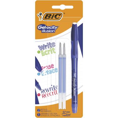 Opakowanie Długopis wymazywalny BIC Gel-ocity illusion niebieski blister 1+2szt