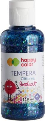 Opakowanie Farba Tempera 118ml brokat niebieska HAPPY COLOR