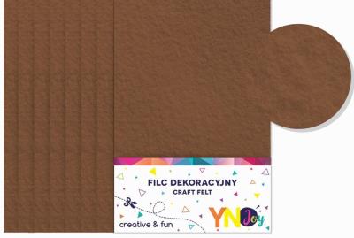 Filc dekoracyjny brązowy YNJ 8szt NOSTER. Wydawca: Noster. SmakLiter.pl Opakowanie Filc dekoracyjny brązowy YNJ 8szt NOSTER