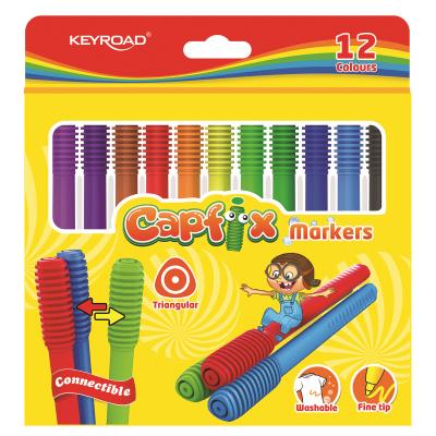 Opakowanie Flamastry Keyroad Capfix Markers zmywalne 12 kolorów