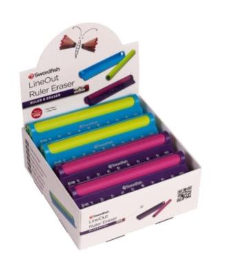 Opakowanie Gumka Ruler LineOut 10cm (24szt)