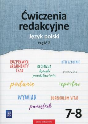 Okładka książki J.Polski SP 7-8 Ćwiczenia redakcyjne cz.2 WSiP