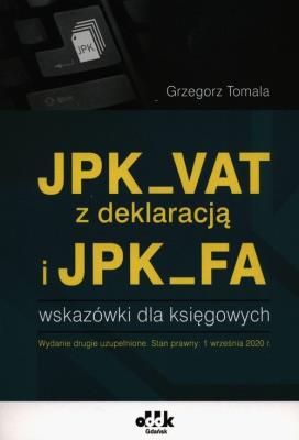 Okładka książki JPK_VAT z deklaracją i JPK_FA