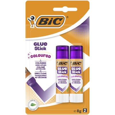 Opakowanie Klej BIC Coloured Glue Stick 8g blister 2 sztuki