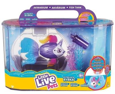 Opakowanie Little Live Pets. Akwarium z pływającą rybką