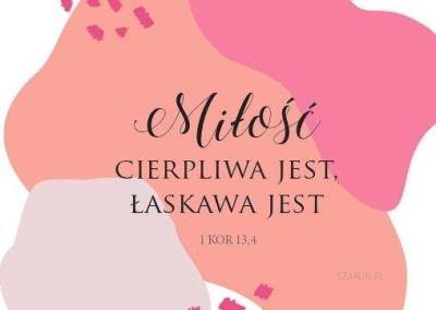 Opakowanie Magnes na lodówkę - Miłość cierpliwa jest