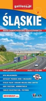 Okładka książki Mapa samochodowo-kraj. - Śląskie 1: 210 000 w.2020