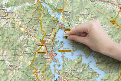 Mapa zdrapka Bieszczady 1:75 000. Autor:   Praca zbiorowa. SmakLiter.pl Okładka książki Mapa zdrapka Bieszczady 1:75 000