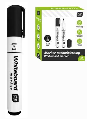 Opakowanie Marker suchościeralny czarny (12szt)