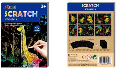 Mini wydrapywanki Dinozaury. Wydawca: AVENIR. SmakLiter.pl Opakowanie Mini wydrapywanki Dinozaury