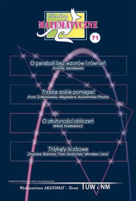 Miniatury matematyczne 71. Autor: Sendlewski Andrzej. SmakLiter.pl Okładka książki Miniatury matematyczne 71