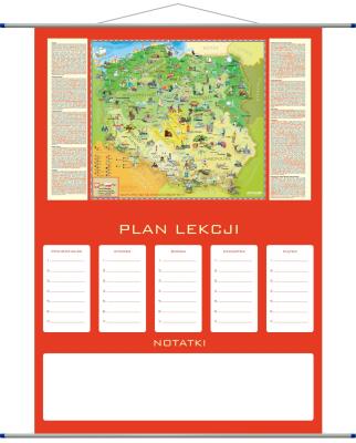 Plan lekcji - mapa Polska Młodego Odkrywcy. Wydawca: Artglob. SmakLiter.pl Opakowanie Plan lekcji - mapa Polska Młodego Odkrywcy