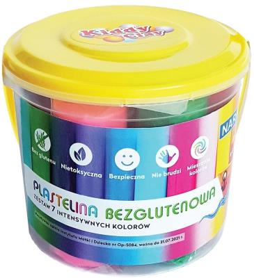 Opakowanie Plastelina 7 kolorów CKB-500-7 NARA