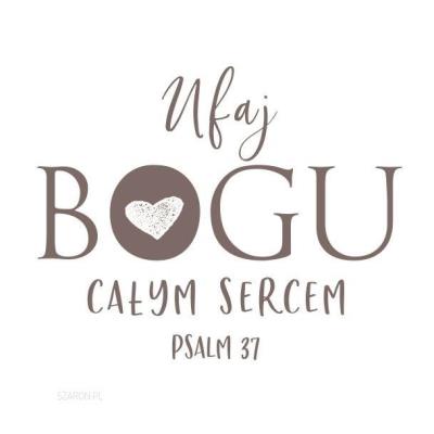 Opakowanie Podstawka korkowa - Ufaj Bogu całym sercem