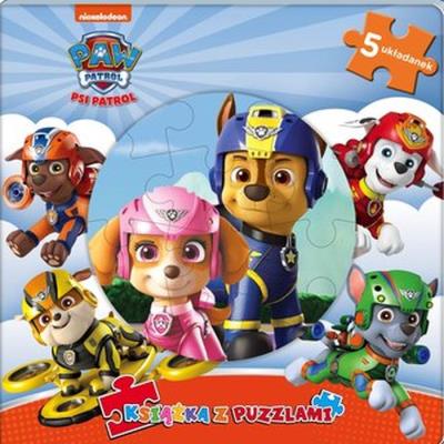 Okładka książki Psi Patrol. Książka z puzzlami.