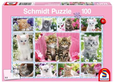 Puzzle 100 Kocięta G3. Wydawca: Schmidt. SmakLiter.pl Opakowanie Puzzle 100 Kocięta G3