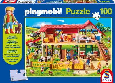 Opakowanie Puzzle 100 Playmobil Farma + figurka G3