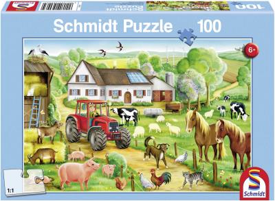 Puzzle 100 Wesołe gospodarstwo G3. Wydawca: Schmidt. SmakLiter.pl Opakowanie Puzzle 100 Wesołe gospodarstwo G3
