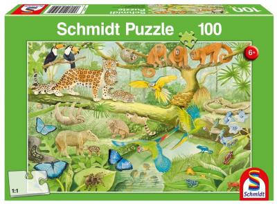 Opakowanie Puzzle 100 Zwierzęta w dżungli G3