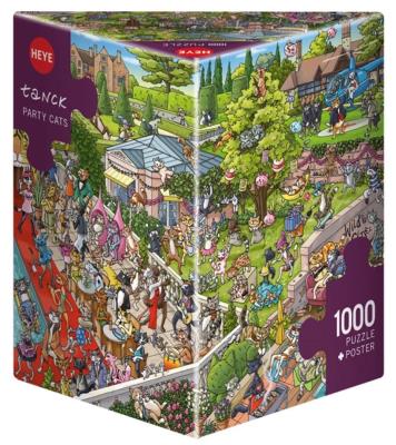 Opakowanie Puzzle 1000 Kocia impreza, Tanck (Puzzle+plakat)