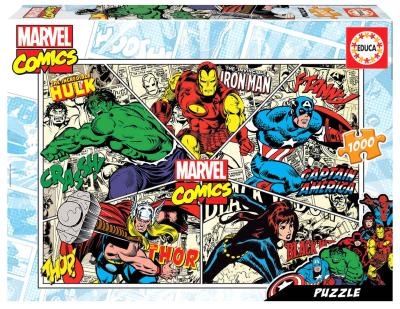 Puzzle 1000 Komiksy Marvela G3. Wydawca: Educa. SmakLiter.pl Opakowanie Puzzle 1000 Komiksy Marvela G3