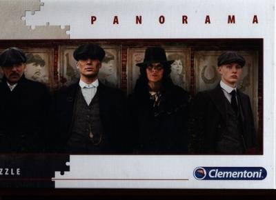 Puzzle 1000 Panorama Peaky Blinders. Wydawca: Clementoni. SmakLiter.pl Opakowanie Puzzle 1000 Panorama Peaky Blinders