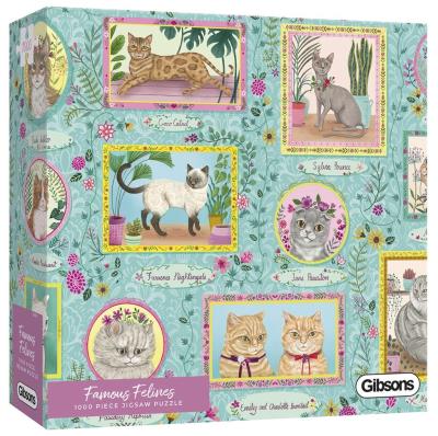 Opakowanie Puzzle 1000 Słynne koty G3