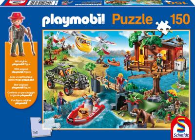 Puzzle 150 Playmobil Domek na drzewie + figurka G3. Wydawca: Schmidt. SmakLiter.pl Opakowanie Puzzle 150 Playmobil Domek na drzewie + figurka G3