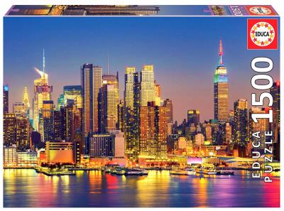 Puzzle 1500 Manhattan nocą/Nowy Jork G3. Wydawca: Educa. SmakLiter.pl Opakowanie Puzzle 1500 Manhattan nocą/Nowy Jork G3