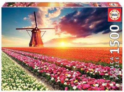 Puzzle 1500 Pole tulipanów G3. Wydawca: Educa. SmakLiter.pl Opakowanie Puzzle 1500 Pole tulipanów G3
