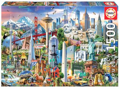 Puzzle 1500 Symbole Ameryki Północnej G3. Wydawca: Educa. SmakLiter.pl Opakowanie Puzzle 1500 Symbole Ameryki Północnej G3