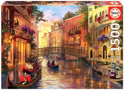 Puzzle 1500 Zachód słońca w Wenecji G3. Wydawca: Educa. SmakLiter.pl Opakowanie Puzzle 1500 Zachód słońca w Wenecji G3