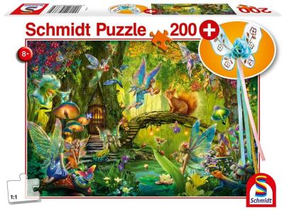 Opakowanie Puzzle 200 Leśne wróżki + różdżka G3