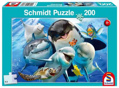 Puzzle 200 Podwodni przyjaciele G3. Wydawca: Schmidt. SmakLiter.pl Opakowanie Puzzle 200 Podwodni przyjaciele G3