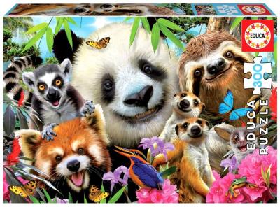 Puzzle 300 Czarnoocy przyjaciele G3. Wydawca: Educa. SmakLiter.pl Opakowanie Puzzle 300 Czarnoocy przyjaciele G3