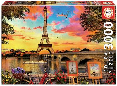 Puzzle 3000 Zachód słońca w Paryżu G3. Wydawca: Educa. SmakLiter.pl Opakowanie Puzzle 3000 Zachód słońca w Paryżu G3
