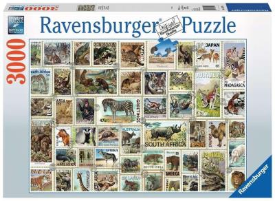 Opakowanie Puzzle 3000 Znaczki pocztowe Zwierzęta