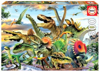 Puzzle 500 Dinozaury G3. Wydawca: Educa. SmakLiter.pl Opakowanie Puzzle 500 Dinozaury G3
