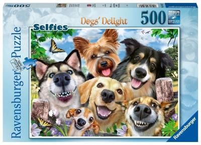 Opakowanie Puzzle 500 Uśmiechnięte selfie psów