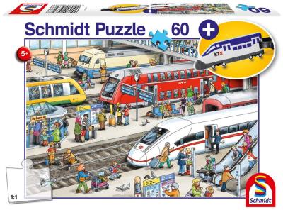 Opakowanie Puzzle 60 Dworzec kolejowy + zawieszka na bagaż G3